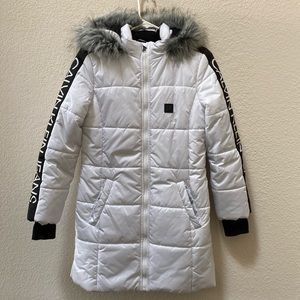 White Calvin Klein Jeans puffer coat kid size12/14
